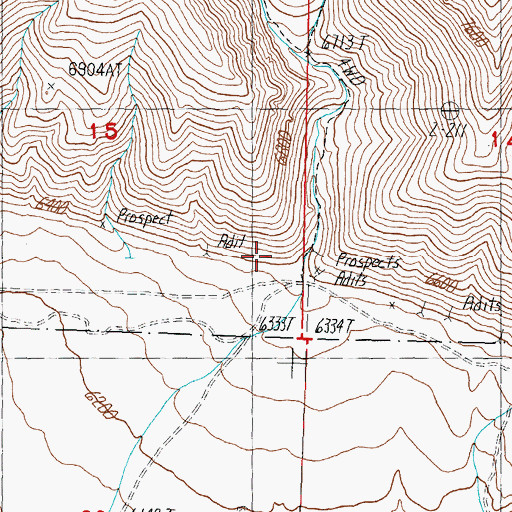 Topographic Map of Thompson Gulch, ID
