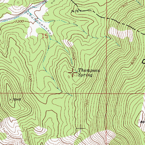 Topographic Map of Thompson Spring, ID