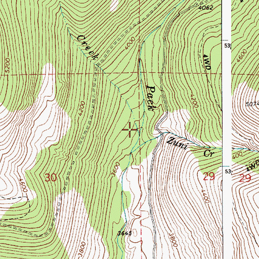 Topographic Map of Thor Creek, ID
