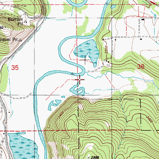 Topographic Map of Thorn Creek, ID