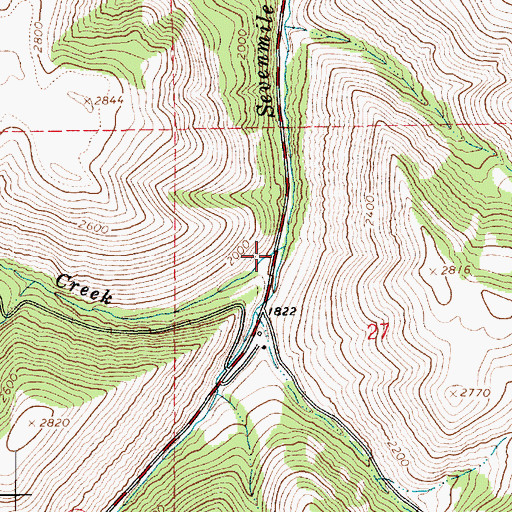 Topographic Map of Thorn Springs Creek, ID