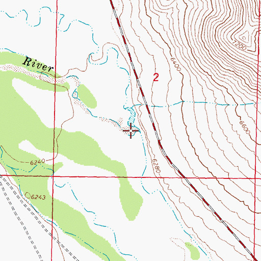 Topographic Map of Thousand Springs Creek, ID