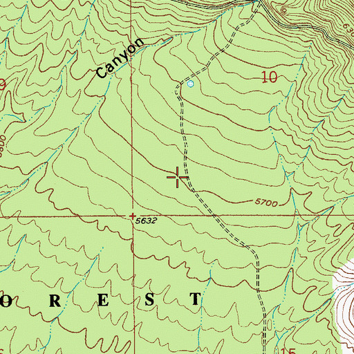 Topographic Map of Joes Canyon Trail, AZ