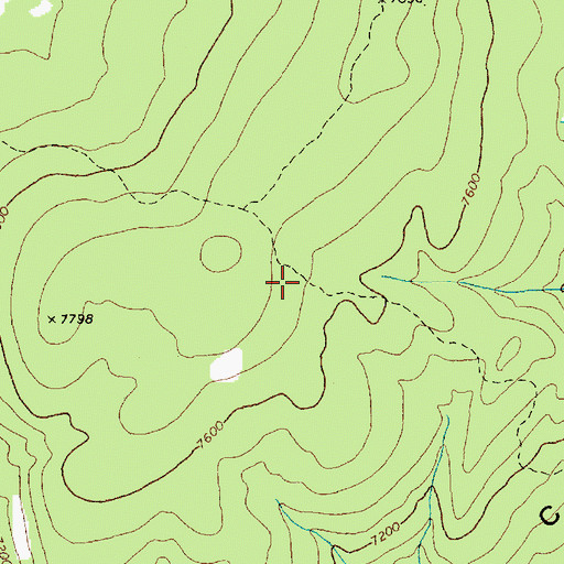 Topographic Map of Three Blaze Trail, ID