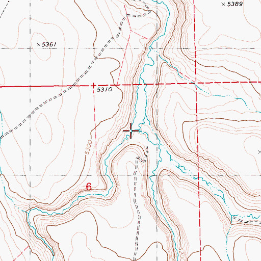 Topographic Map of Three Creek, ID