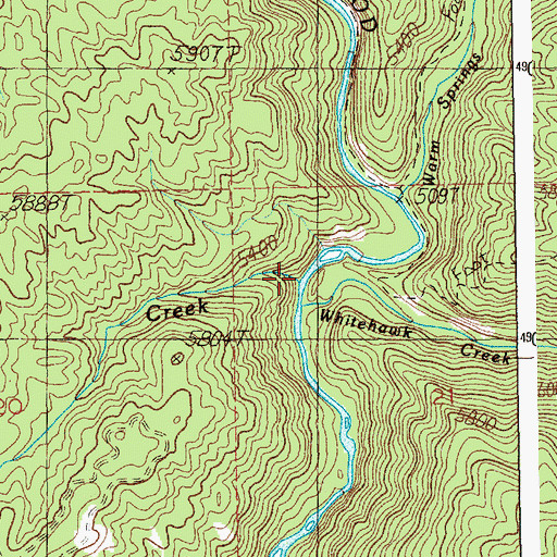 Topographic Map of Threemile Creek, ID