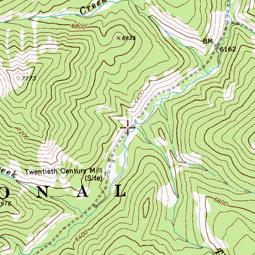 Topographic Map of Threemile Creek, ID