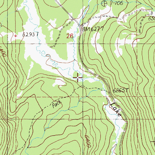 Topographic Map of Threemile Creek, ID
