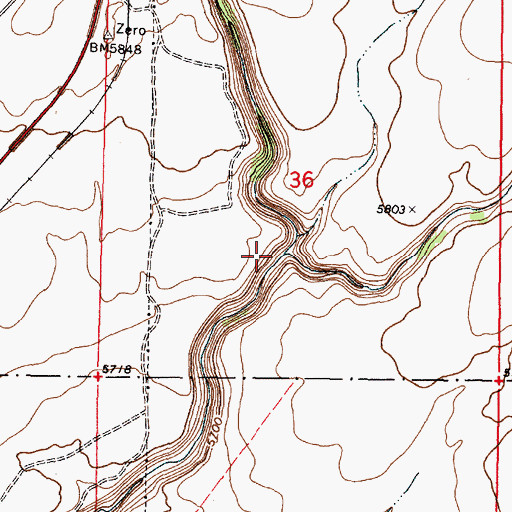 Topographic Map of Threemile Creek, ID