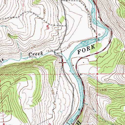 Topographic Map of Threemile Creek, ID