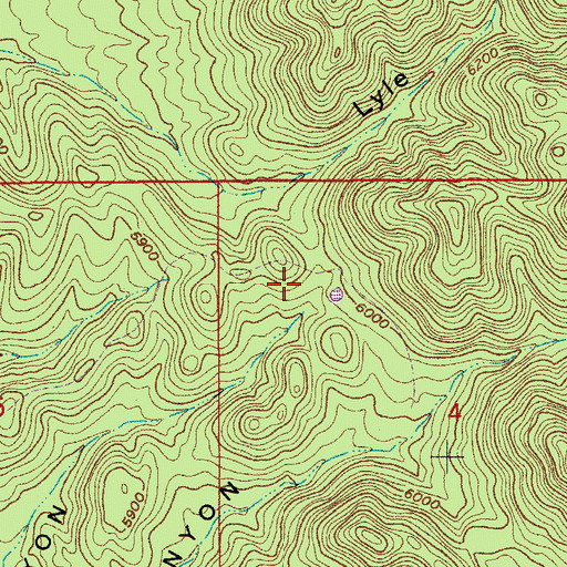 Topographic Map of Lyle Canyon Trail One Hundred Twenty, AZ