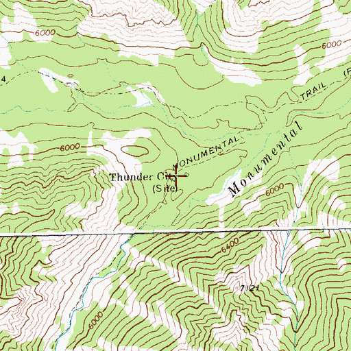 Topographic Map of Thunder City, ID