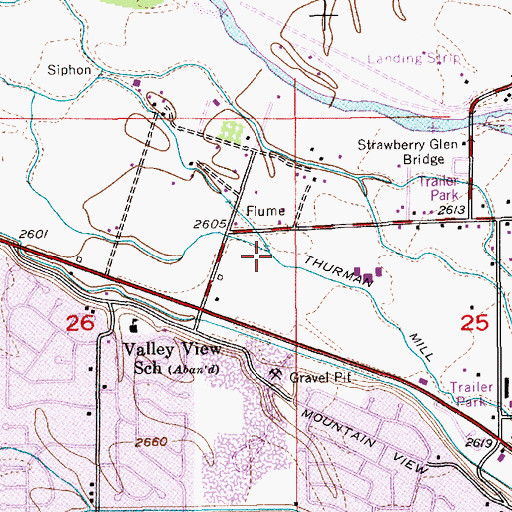 Topographic Map of Thurman Mill Canal, ID
