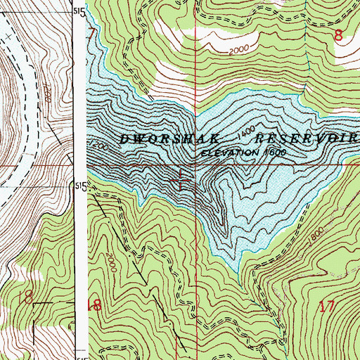 Topographic Map of Tie Creek, ID