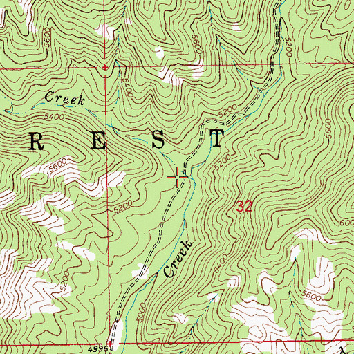 Topographic Map of Tiger Creek, ID