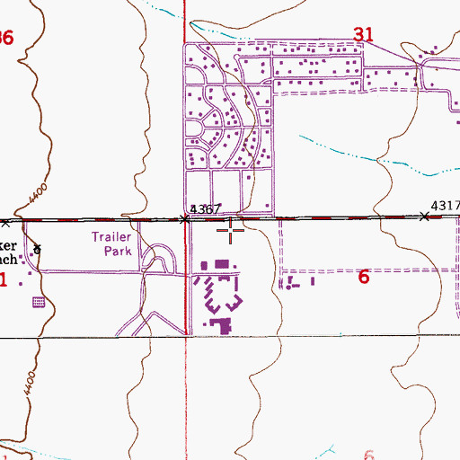 Topographic Map of Miracle Valley, AZ