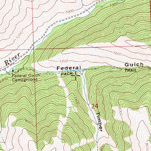 Topographic Map of Timber Draw, ID