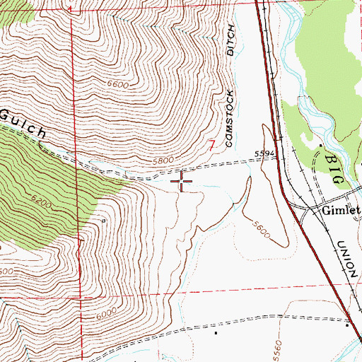 Topographic Map of Timber Gulch, ID