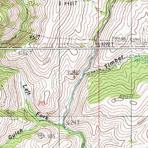 Topographic Map of Timber Gulch, ID
