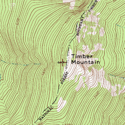 Topographic Map of Timber Mountain, ID