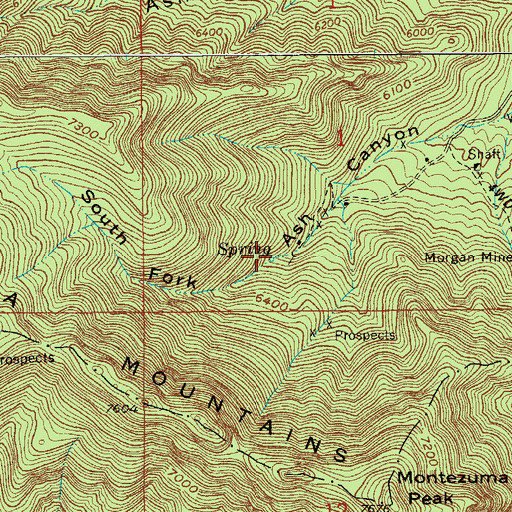 Topographic Map of Morgan Spring, AZ