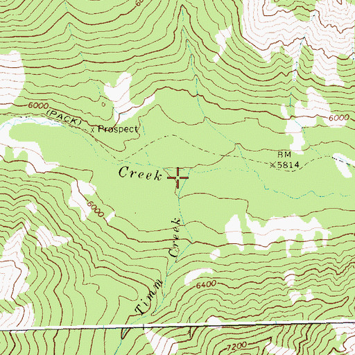 Topographic Map of Timm Creek, ID