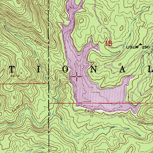Topographic Map of Parker Canyon Dam, AZ