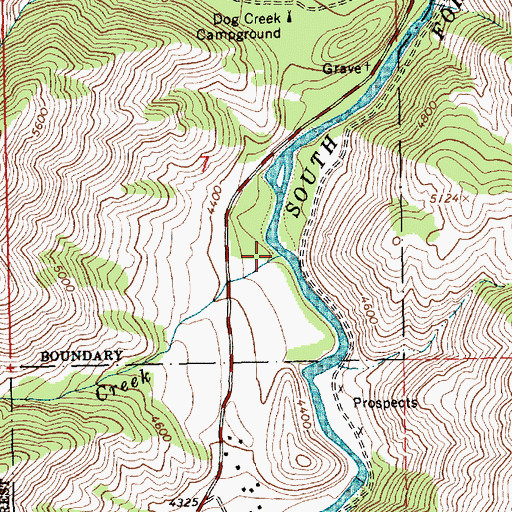 Topographic Map of Tollgate Creek, ID