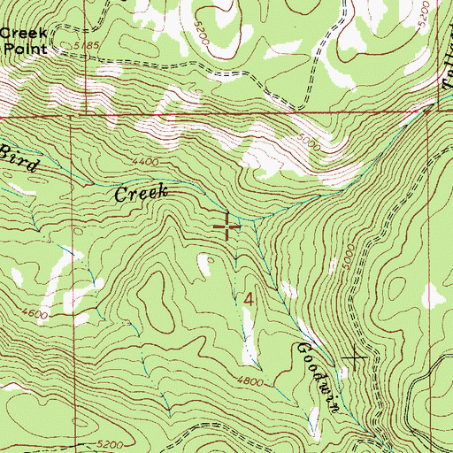 Topographic Map of Tollgate Creek, ID