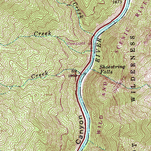 Topographic Map of Tomcat Creek, ID