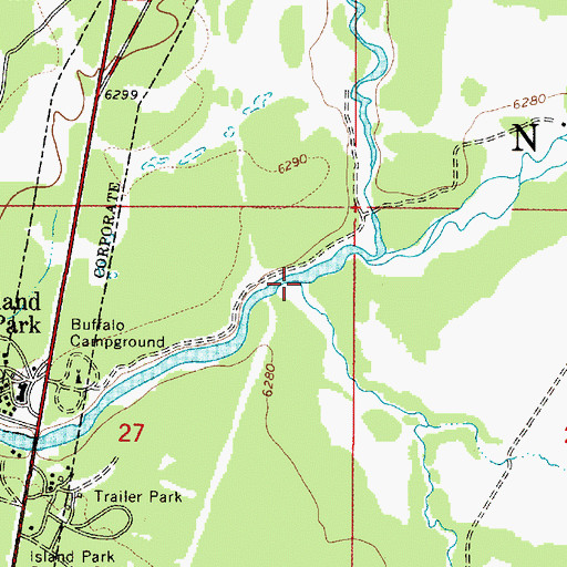 Topographic Map of Toms Creek, ID