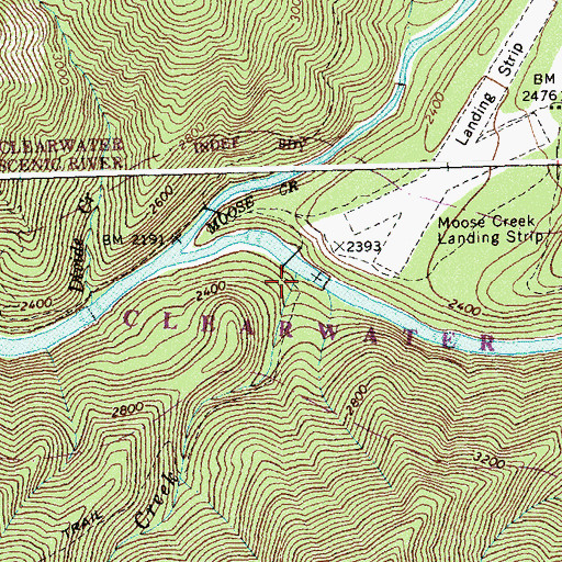 Topographic Map of Tony Creek, ID