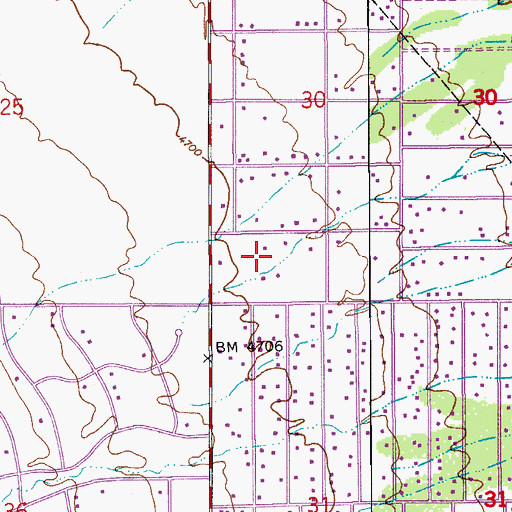 Topographic Map of Sierra Vista Estates, AZ