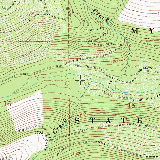 Topographic Map of Toot Creek, ID
