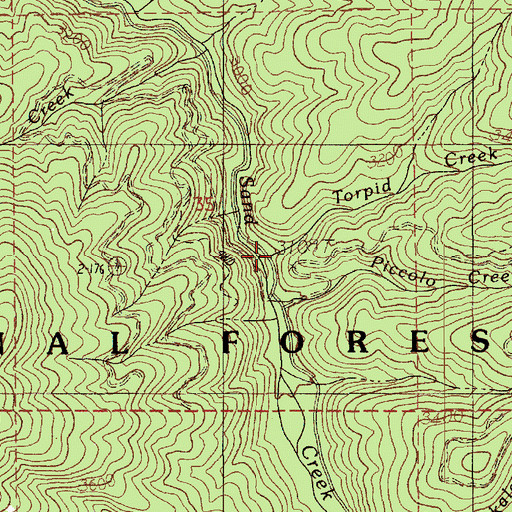 Topographic Map of Torpid Creek, ID