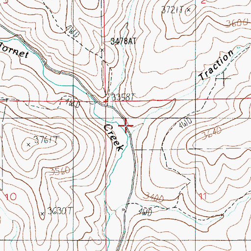 Topographic Map of Traction Gulch, ID