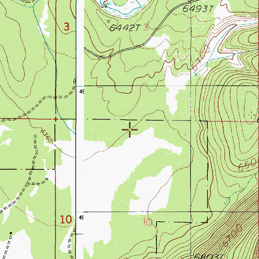 Topographic Map of Trail Canyon, ID