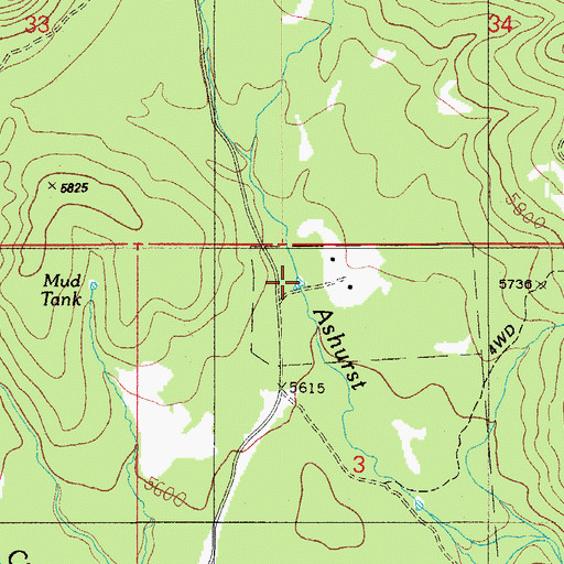 Topographic Map of Allen Tank, AZ