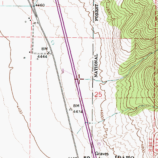 Topographic Map of Trail Creek, ID