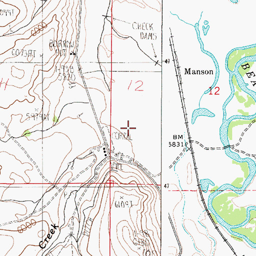 Topographic Map of Trail Creek, ID