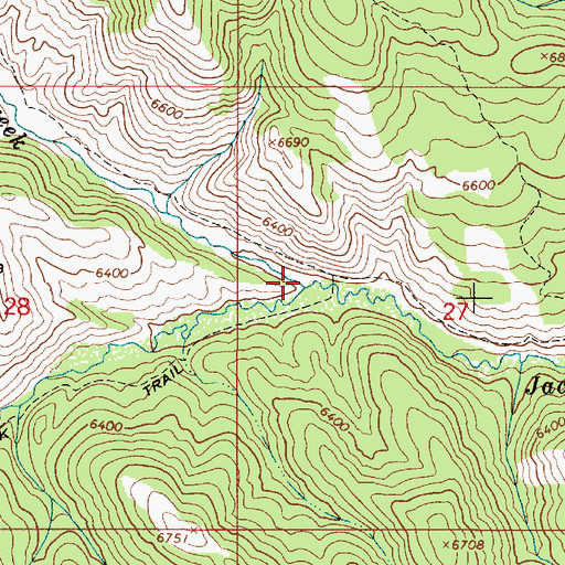 Topographic Map of Trail Creek, ID