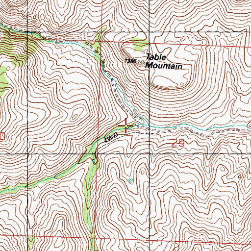 Topographic Map of Trail Creek, ID