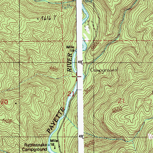 Topographic Map of Trail Creek, ID