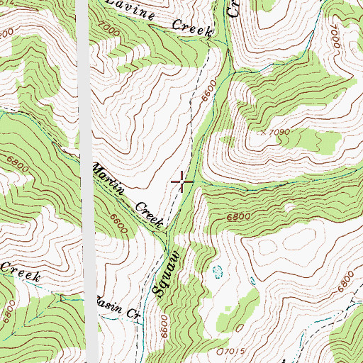 Topographic Map of Trail Creek, ID