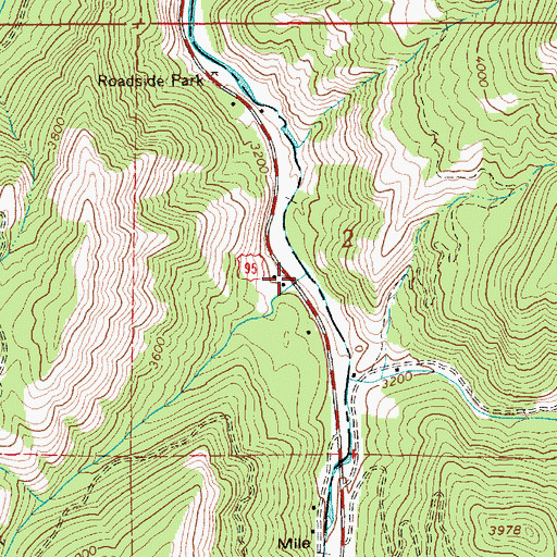 Topographic Map of Trail Creek, ID
