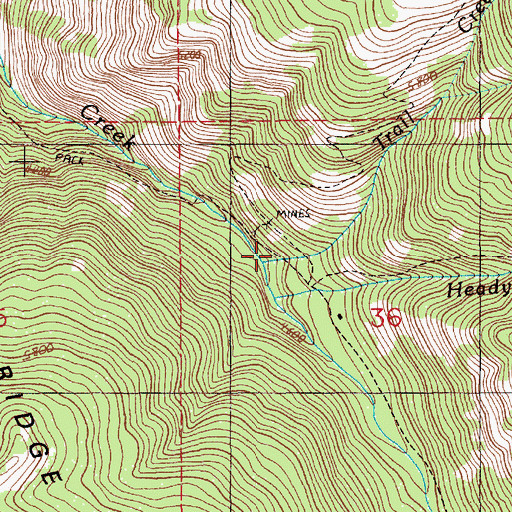 Topographic Map of Trail Creek, ID