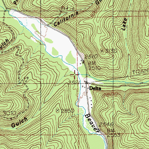 Topographic Map of Trail Creek, ID