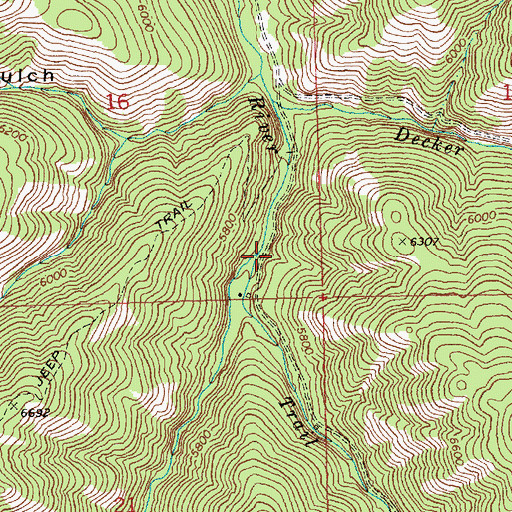 Topographic Map of Trail Creek, ID