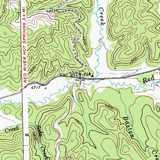 Topographic Map of Trail Creek, ID