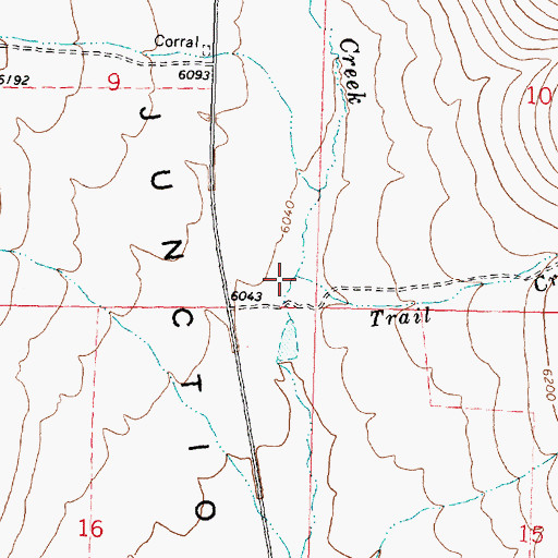Topographic Map of Trail Creek, ID